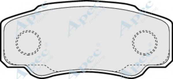 Комплект тормозных колодок, дисковый тормоз APEC braking PAD1261