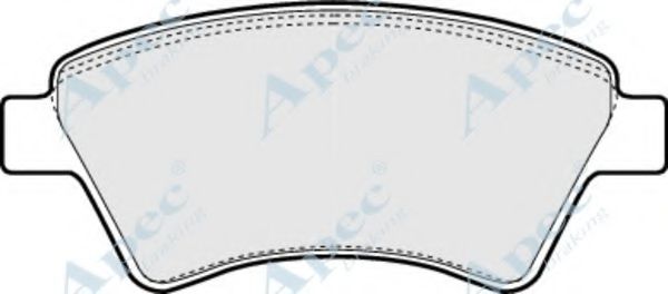 Комплект тормозных колодок, дисковый тормоз APEC braking PAD1306