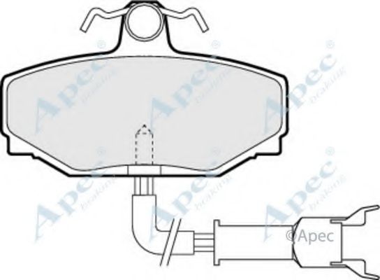 Комплект тормозных колодок, дисковый тормоз APEC braking PAD607