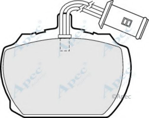 Комплект тормозных колодок, дисковый тормоз APEC braking PAD72
