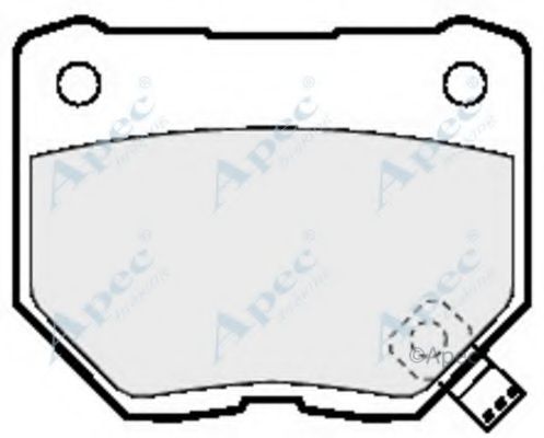 Комплект тормозных колодок, дисковый тормоз APEC braking PAD753