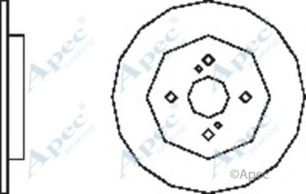 Тормозной диск APEC braking DSK2525