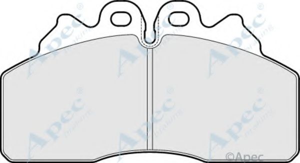 Комплект тормозных колодок, дисковый тормоз APEC braking PAD1728