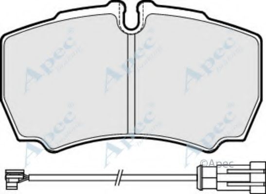 Комплект тормозных колодок, дисковый тормоз APEC braking PAD1992