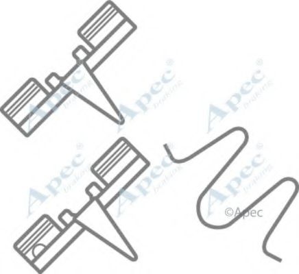 Комплектующие, тормозные колодки APEC braking KIT303