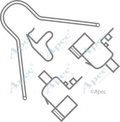 Комплектующие, тормозные колодки APEC braking KIT401