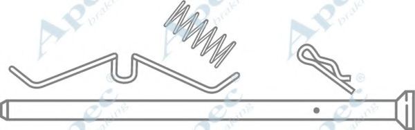 Комплектующие, тормозные колодки APEC braking KIT508