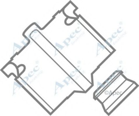 Комплектующие, тормозные колодки APEC braking KIT552