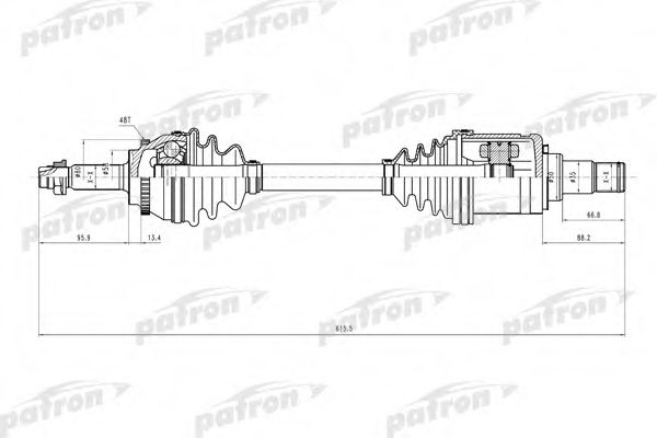 Приводной вал PATRON PDS9107