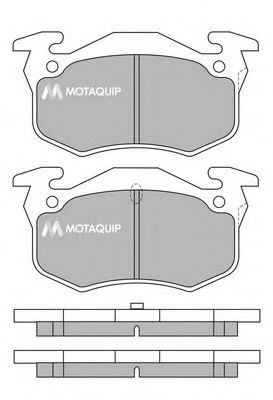 Комплект тормозных колодок, дисковый тормоз MOTAQUIP LVXL976