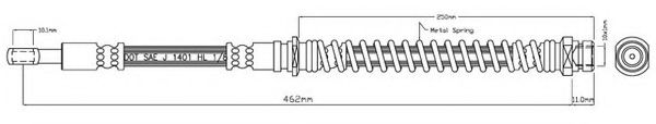 Тормозной шланг MOTAQUIP VBJ252