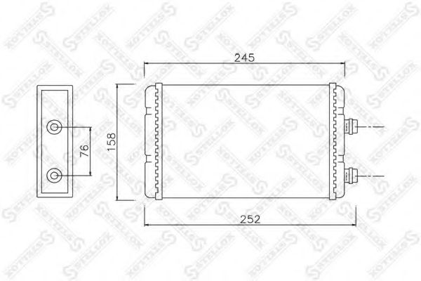 Теплообменник, отопление салона STELLOX 10-35118-SX