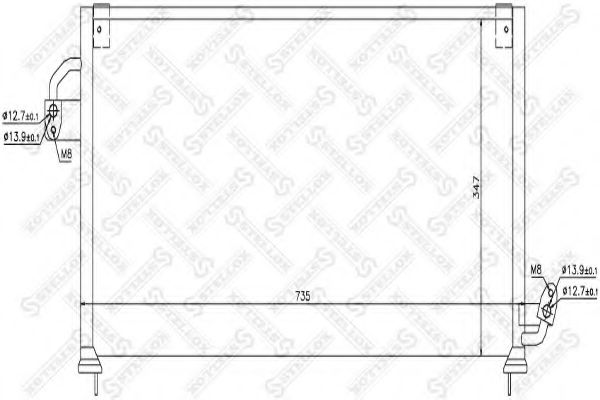 Конденсатор, кондиционер STELLOX 10-45521-SX