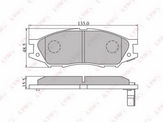 Комплект тормозных колодок, дисковый тормоз LYNXauto BD-3409