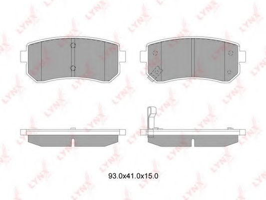 Комплект тормозных колодок, дисковый тормоз LYNXauto BD-4407