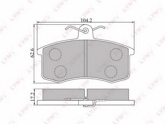 Комплект тормозных колодок, дисковый тормоз LYNXauto BD-4605