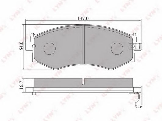 Комплект тормозных колодок, дисковый тормоз LYNXauto BD-5708