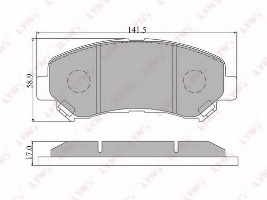 Комплект тормозных колодок, дисковый тормоз LYNXauto BD-5711