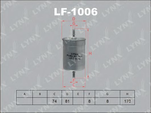 Топливный фильтр LYNXauto LF-1006