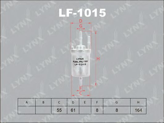 Топливный фильтр LYNXauto LF-1015