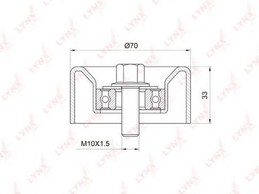 Натяжной ролик, поликлиновой  ремень LYNXauto PB-5032