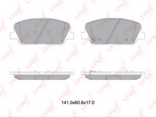 Комплект тормозных колодок, дисковый тормоз LYNXauto BD-3631