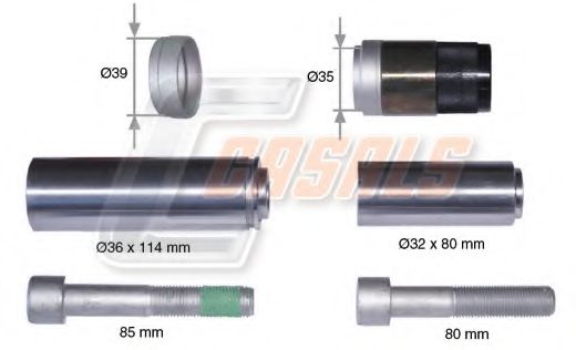 Ремкомплект, тормозной суппорт CASALS MD641