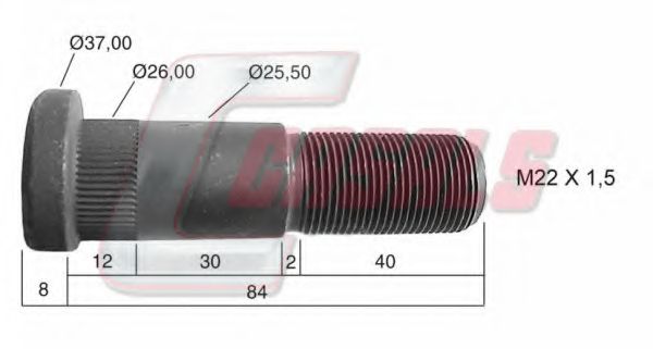 Болт крепления колеса CASALS 21119