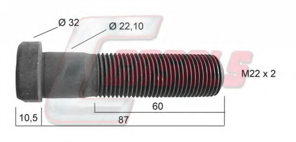 Болт крепления колеса CASALS 21251