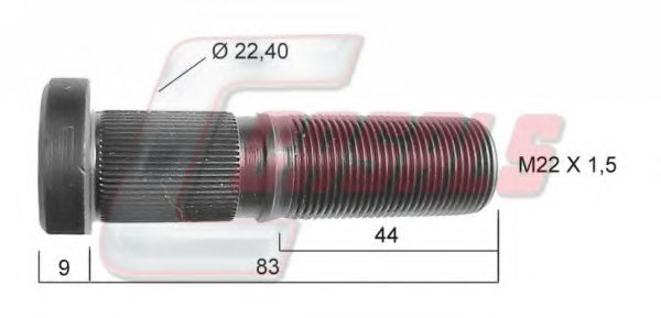 Болт крепления колеса CASALS 21283