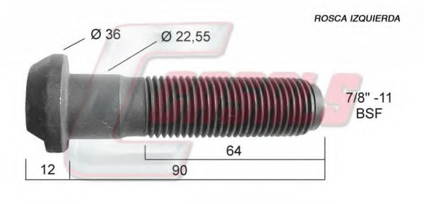 Болт крепления колеса CASALS 21298
