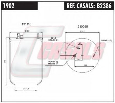 Кожух пневматической рессоры FA1 1902