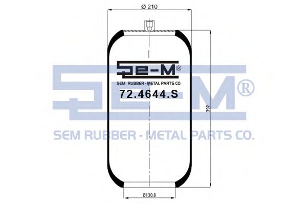 Пневматическая рессора, ходовая часть SEM LASTIK 72.4644.S
