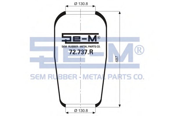 Кожух пневматической рессоры SEM LASTIK 72.737.R