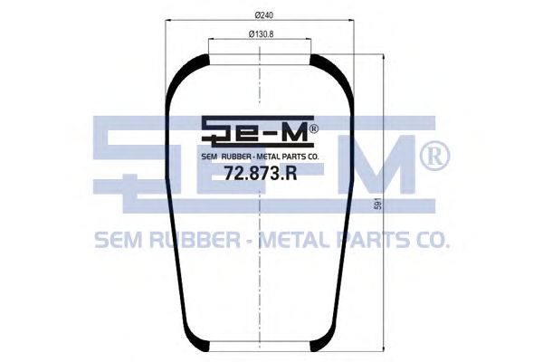 Кожух пневматической рессоры SEM LASTIK 72.873.R