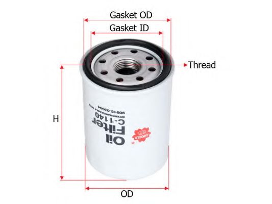 Масляный фильтр SAKURA  Automotive C1140