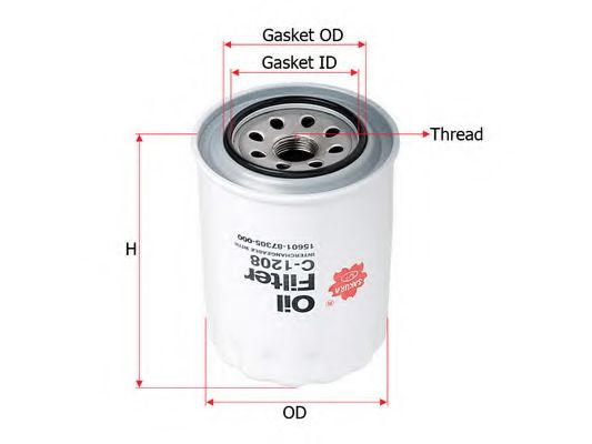 Масляный фильтр SAKURA  Automotive C1208