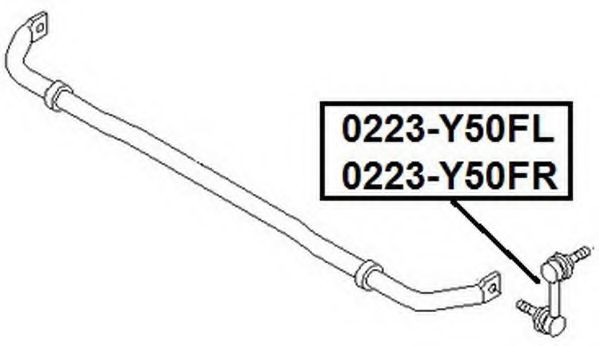 Тяга / стойка, стабилизатор ASVA 0223-Y50FL