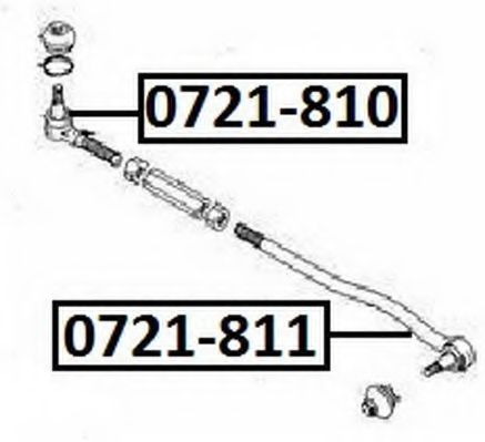 Наконечник поперечной рулевой тяги ASVA 0721-810