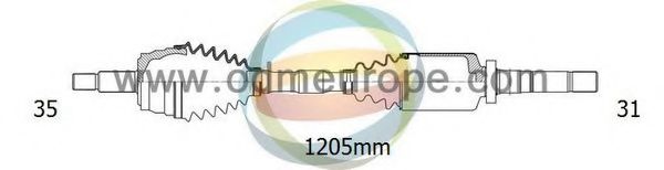 Приводной вал ODM-MULTIPARTS 18-162280