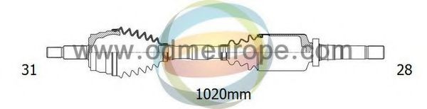 Приводной вал ODM-MULTIPARTS 18-272390