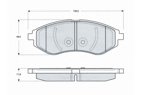 Комплект тормозных колодок, дисковый тормоз PROCODIS FRANCE PF1422