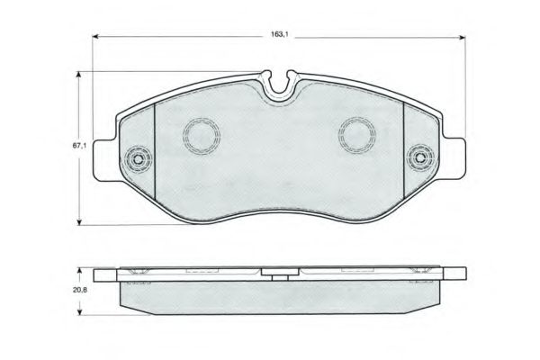 Комплект тормозных колодок, дисковый тормоз PROCODIS FRANCE PF1425