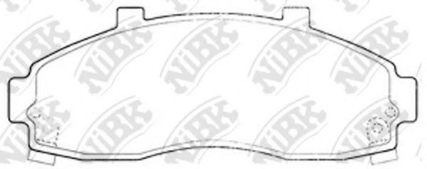 Комплект тормозных колодок, дисковый тормоз NiBK PN0664