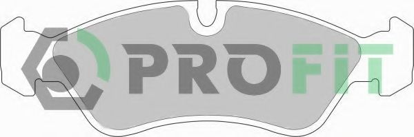 Комплект тормозных колодок, дисковый тормоз PROFIT 5000-0584