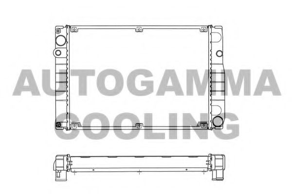Радиатор, охлаждение двигателя AUTOGAMMA 101237