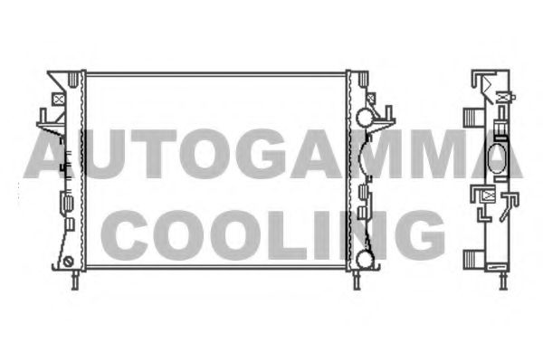 Радиатор, охлаждение двигателя AUTOGAMMA 103114