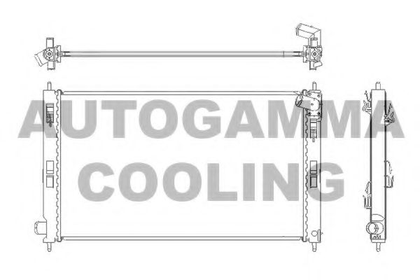 Радиатор, охлаждение двигателя AUTOGAMMA 105216