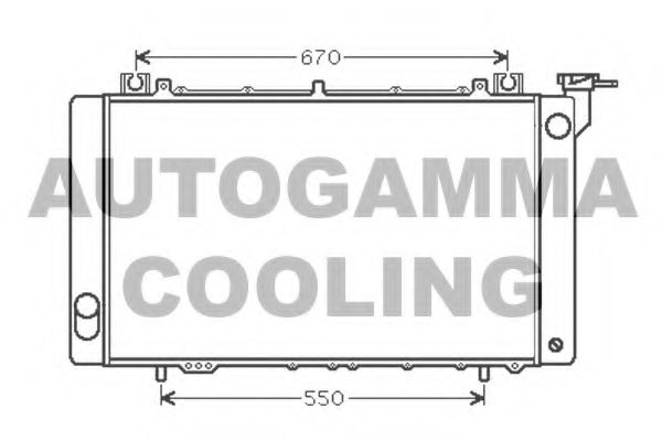 Радиатор, охлаждение двигателя AUTOGAMMA 105305