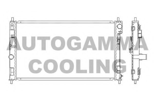 Радиатор, охлаждение двигателя AUTOGAMMA 105789